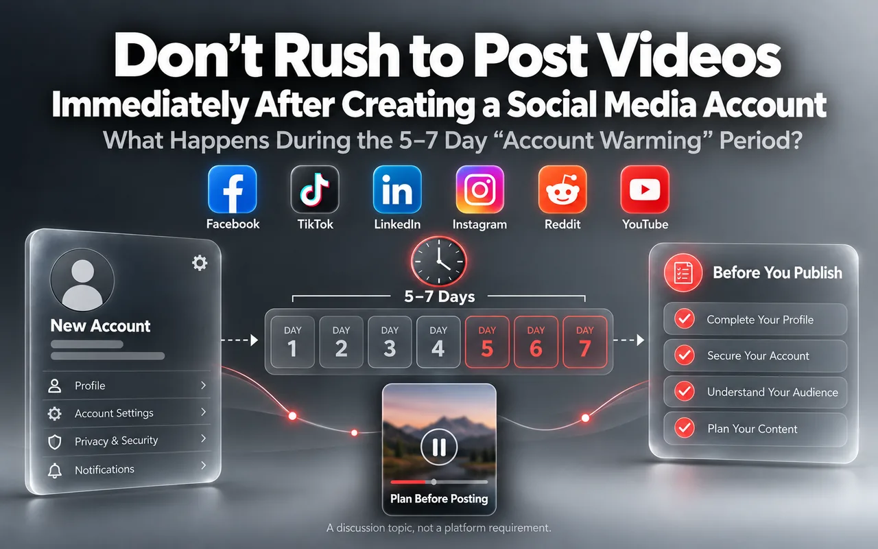 Don't Rush to Post Videos Immediately After Creating a Social Media Account